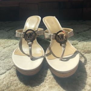 Micheal Kors Pale Pink Sandel Wedges